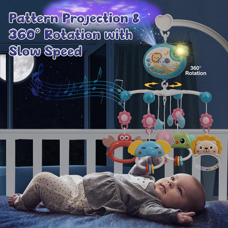 Musical Baby Crib Mobile with Lights Music Projection