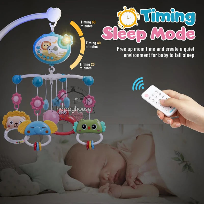 Musical Baby Crib Mobile with Lights Music Projection