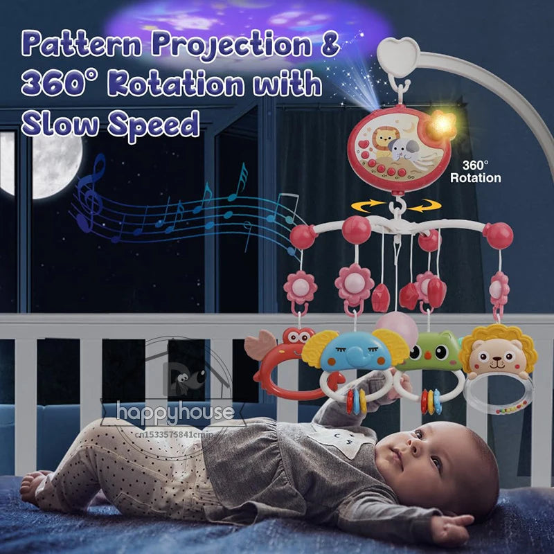 Musical Baby Crib Mobile with Lights Music Projection