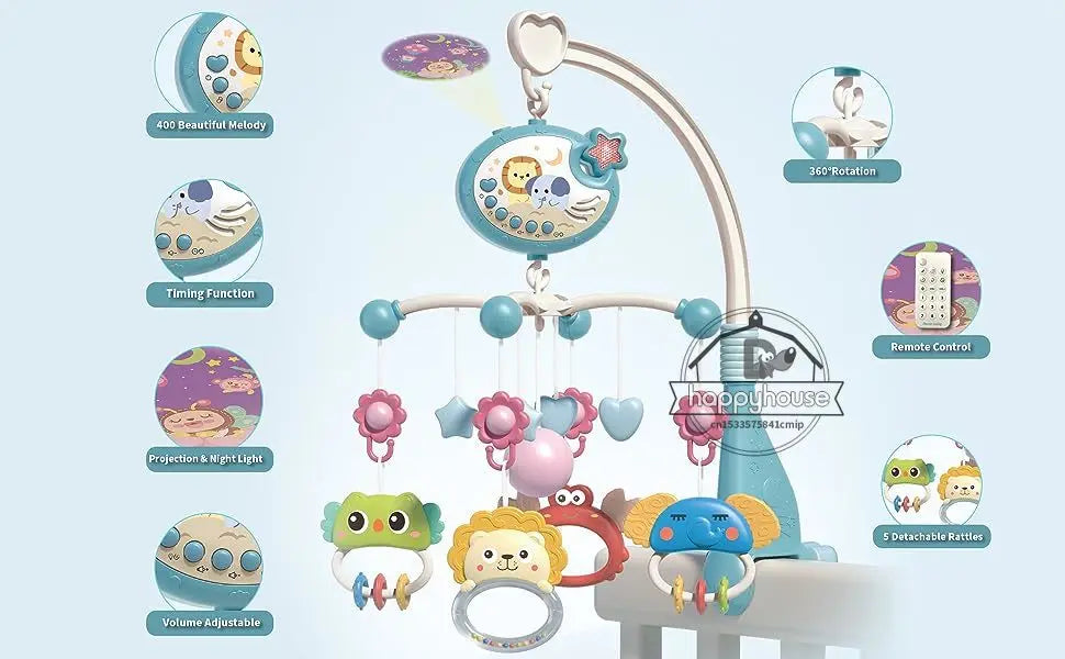 Musical Baby Crib Mobile with Lights Music Projection